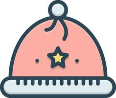 color icon for infant hat vector