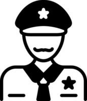 solid icon for officer vector