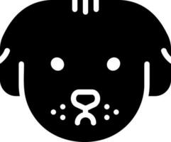 solid icon for dog vector