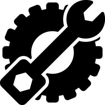 solid icon for maintenance vector
