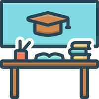 color icon for educational vector