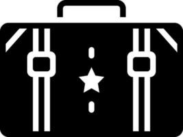 solid icon for suitcase vector