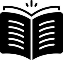 solid icon for open book vector