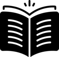 solid icon for open book vector