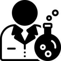 solid icon for scientist vector