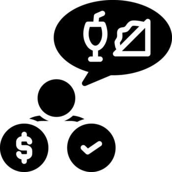 sólido icono para necesitar vector