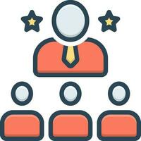 color icon for leader vector