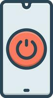 color icon for on vector