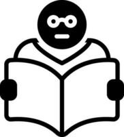 solid icon for reader vector