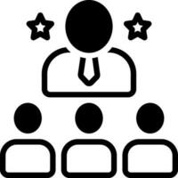 solid icon for leader vector