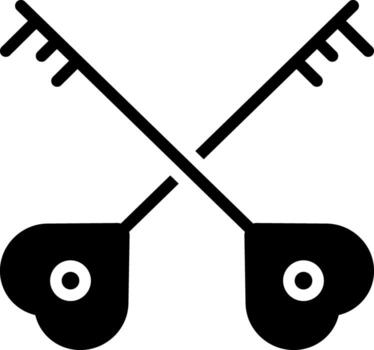 solid icon for key vector