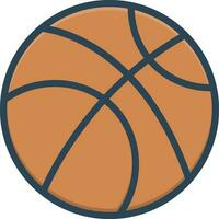 color icon for basketball vector