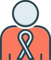 color icon for cancer vector