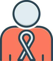 color icon for cancer vector