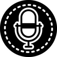 solid icon for recording vector