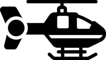 solid icon for helicopter vector