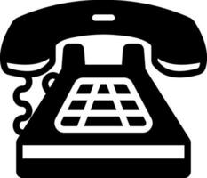 solid icon for telephone vector