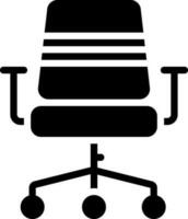 solid icon for chair vector