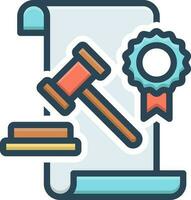 color icon for legal vector