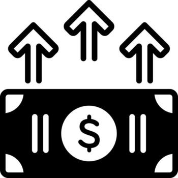 solid icon for increase vector