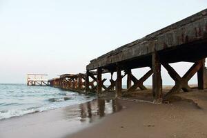 Fishing pier for fishing photo