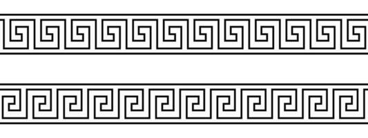 Seamless Greek key patterns vector