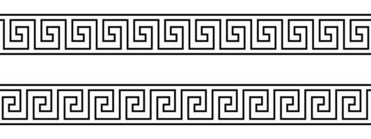 Seamless Greek key patterns vector