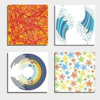 Set of four beautiful abstract backgrounds. Vector illustration.