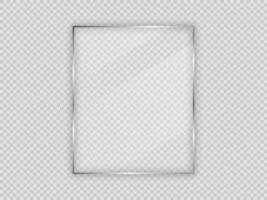 Glass plate in vertical frame vector