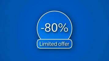 Blue limited offer banner vector