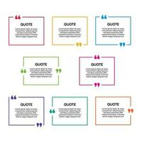 Set of quote box frames vector