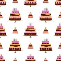 Seamless Pattern with colorful sweet cakes vector