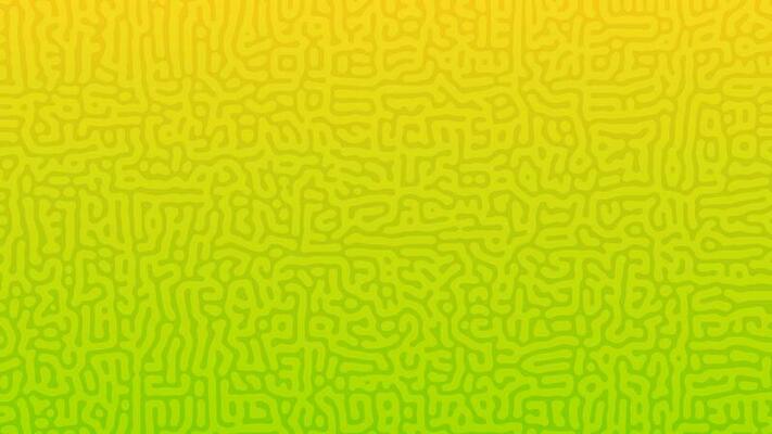 Green Turing reaction gradient background. Abstract diffusion pattern with chaotic shapes. Vector illustration.
