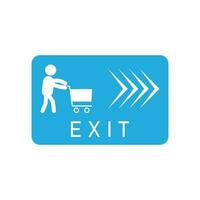 icon of a person pushing a cart vector