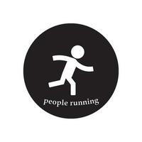 running man icon vector