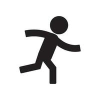 running man icon vector