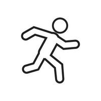 running man icon vector