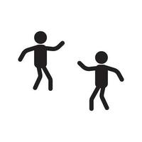 dancing people icon vector