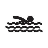 swimming person icon vector
