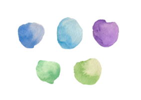 Abstract hand drawn Stain set isolated on transparent background. paint elements for design, highlighting, scrapbooking. Watercolor texture with brush strokes, different color blobs png