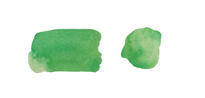 abstract hand- getrokken groen borstel beroertes geïsoleerd Aan transparant achtergrond. verf elementen voor ontwerp, benadrukken, scrapbooken. waterverf structuur met blobs png