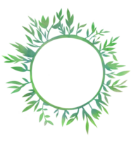 bloemen lauwerkrans. waterverf hand- getrokken bloem ronde kader. bloeien cirkel grens met kopiëren ruimte voor groet kaart, bruiloft uitnodigingen in rustiek versieren stijl png