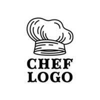 Cook chef hat or cap in outline sketch cartoon style. Coloring vector hand drawn kitchen staff uniform headwear for restaurant or cafe