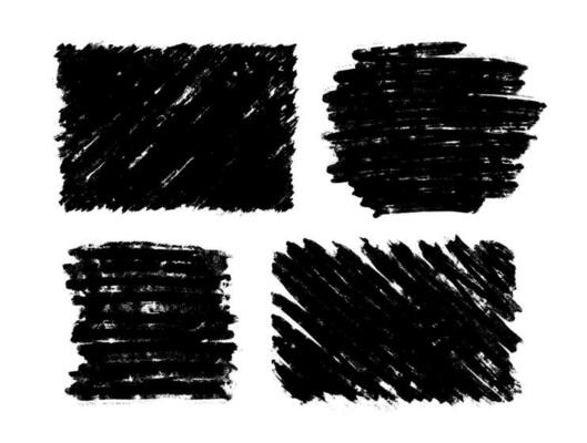Set of grunge frames in square shape.