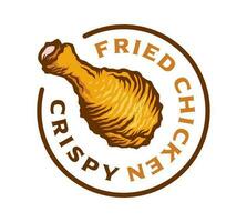 Hot Crispy Fried Chicken logo template vector