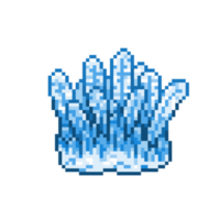 een 8-bits retro-stijl pixel-art illustratie van blauw magnesium. png