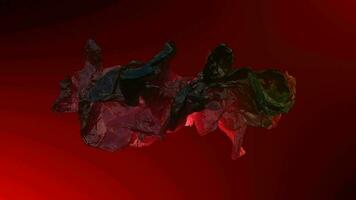rood abstract fantasie lijnen vormen gieten en blazen abstractie beweging achtergrond video