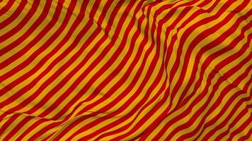 vermelho e laranja listra bandeira desatado looping fundo, em loop avião e colisão textura pano acenando lento movimento, 3d Renderização video