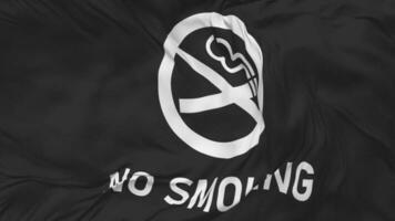 No Smoking Sign Seamless Looping Background, Looped Plain and Bump Texture Cloth Waving Slow Motion, 3D Rendering video