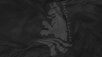 Koninklijk Nederlands krekel vereniging, krekel Nederland vlag naadloos looping achtergrond, lusvormige duidelijk en buil structuur kleding golvend langzaam beweging, 3d renderen video